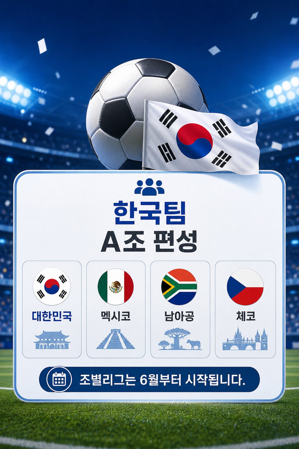 2026 FIFA 월드컵 토너먼트 일정 | 한국 A조 편성 5 2026 FIFA 월드컵 토너먼트 일정 한국 A조 편성 1 3