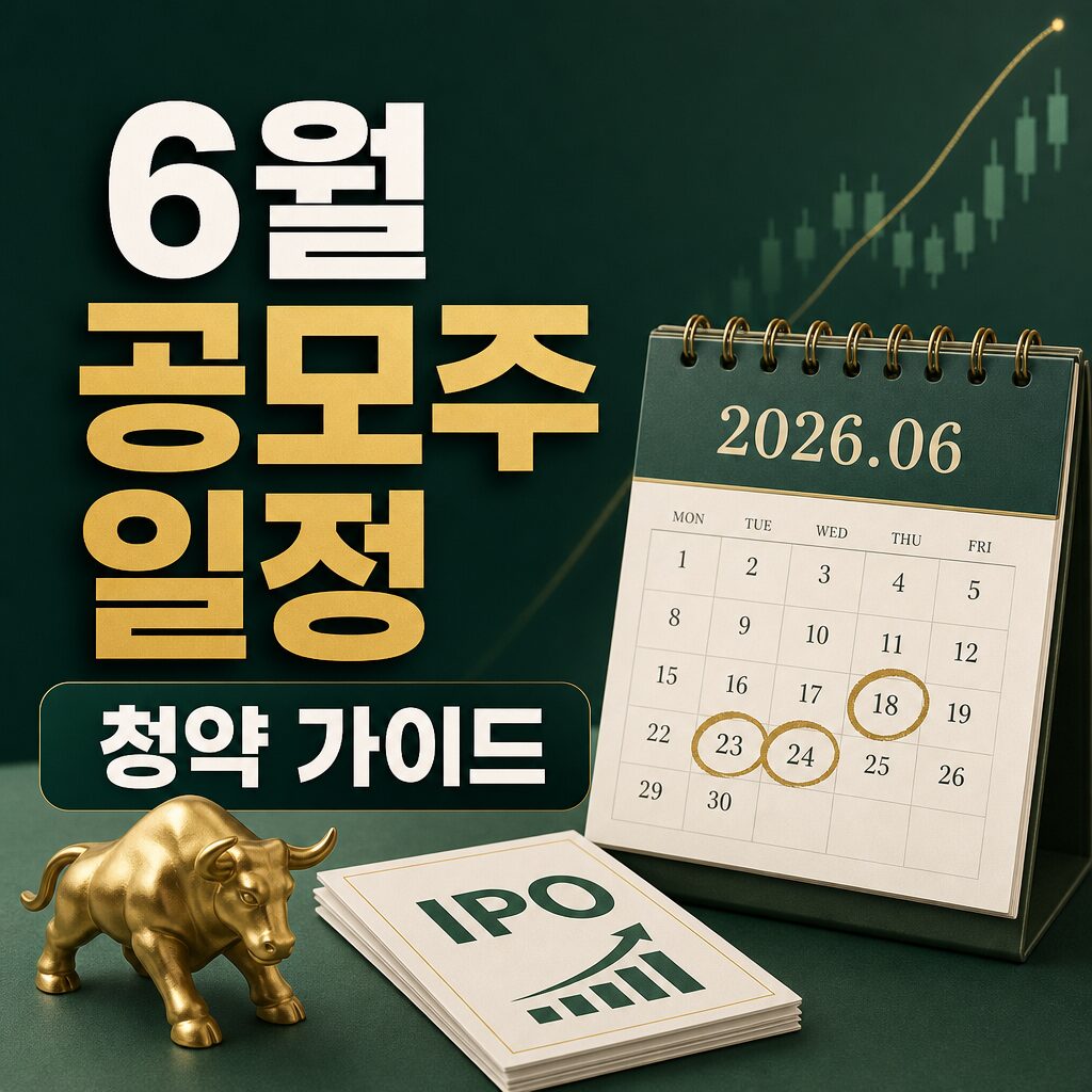 2026년 6월 공모주 일정 청약 가이드 및 기업정보