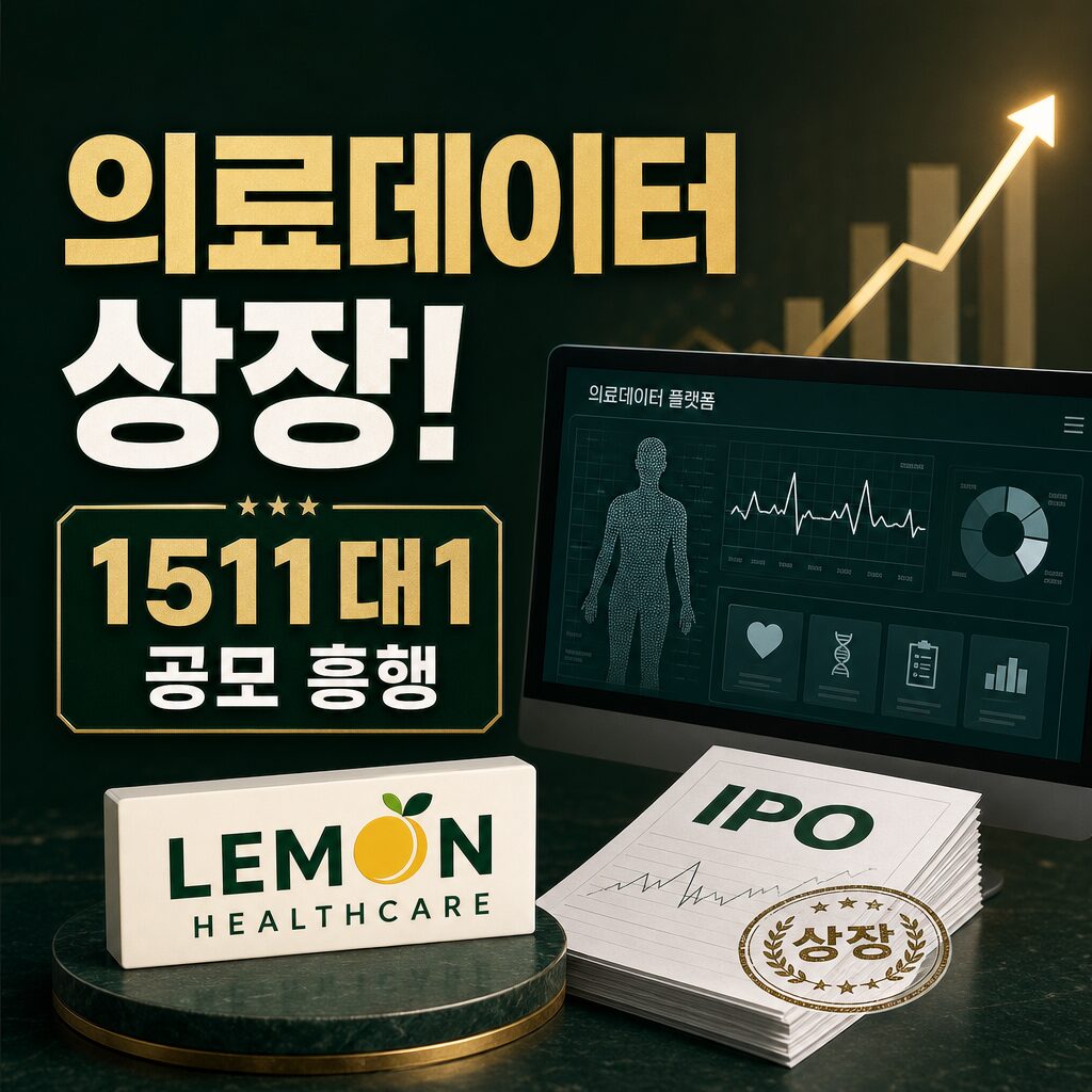 레몬헬스케어 공모주 1511대1 경쟁률 의료데이터 플랫폼의 상장