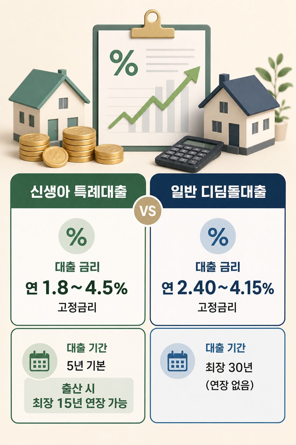 신생아 특례대출 vs 디딤돌대출 금리·한도·조건 완벽 비교 1 1