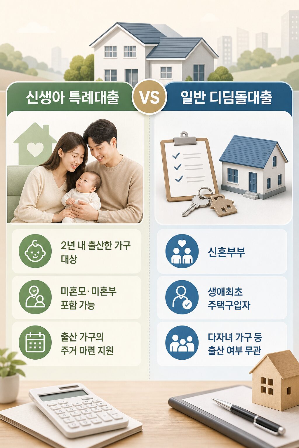 신생아 특례대출 vs 디딤돌대출 금리·한도·조건 완벽 비교 1