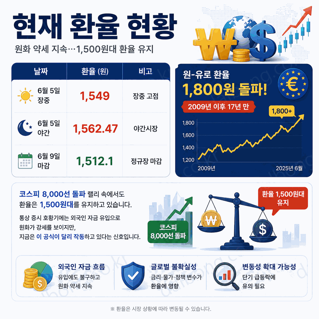 원달러 환율 1500원대 왜 안 떨어지나 2026 3