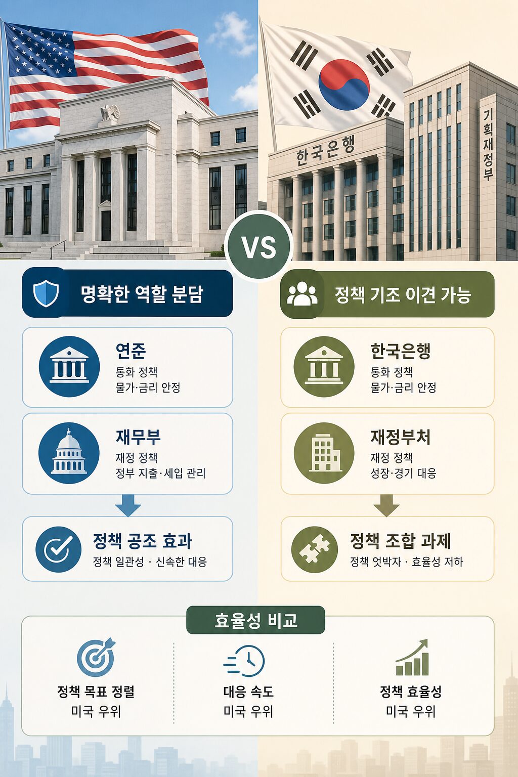 한국 vs 미국 경제정책 차이점 금리·재정정책 완벽 비교 1 3