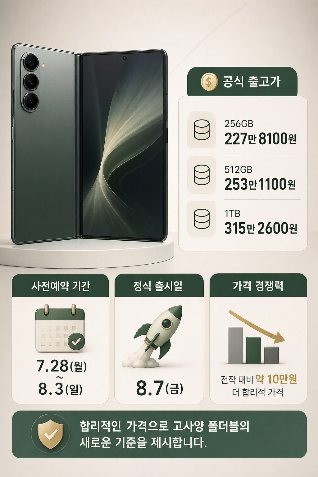 갤럭시 폴드8 와이드 가격·사양·출시일 완벽 정리 폴드7보다 10만원 저렴 1 1