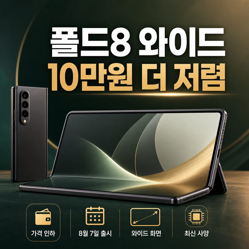 갤럭시 폴드8 와이드 가격·사양·출시일 완벽 정리 폴드7보다 10만원 저렴