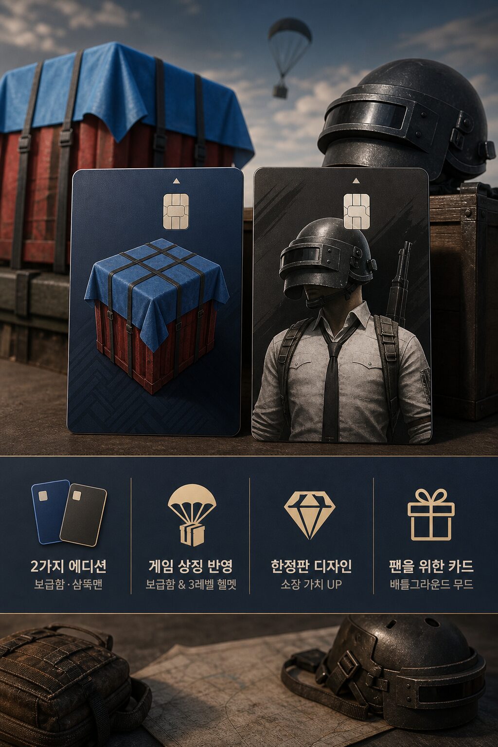 신한은행 배틀그라운드 카드 출시 군 장병 전용 한정판 5만좌 1 1