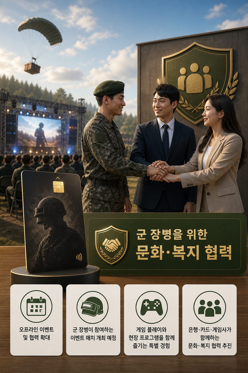 신한은행 배틀그라운드 카드 출시 군 장병 전용 한정판 5만좌 1 4