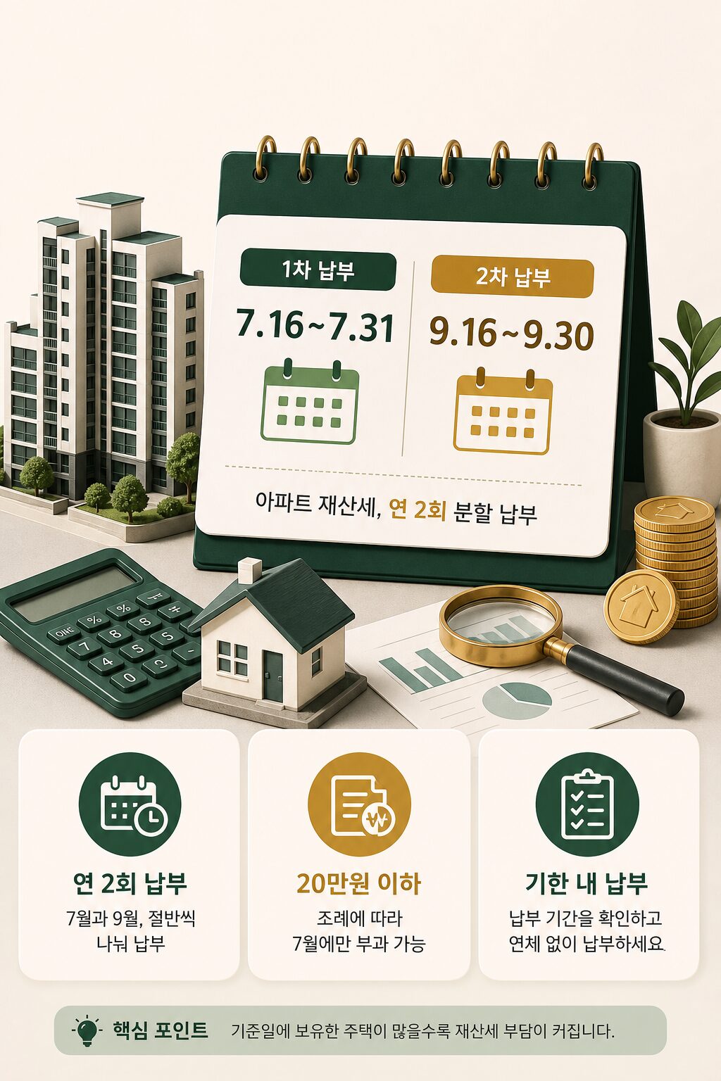 아파트 재산세 부과기준일·납부기간 완벽 가이드 2026년 1 1
