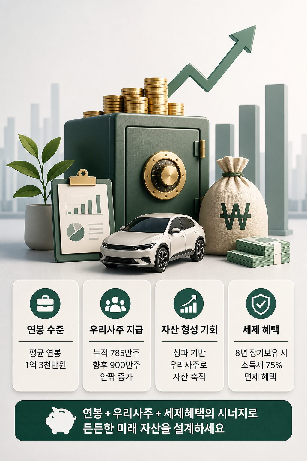현대차 직원 연봉 1.3억 우리사주 785만주 재테크 1 5