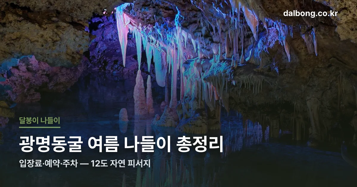 광명동굴 여름 나들이 총정리 썸네일