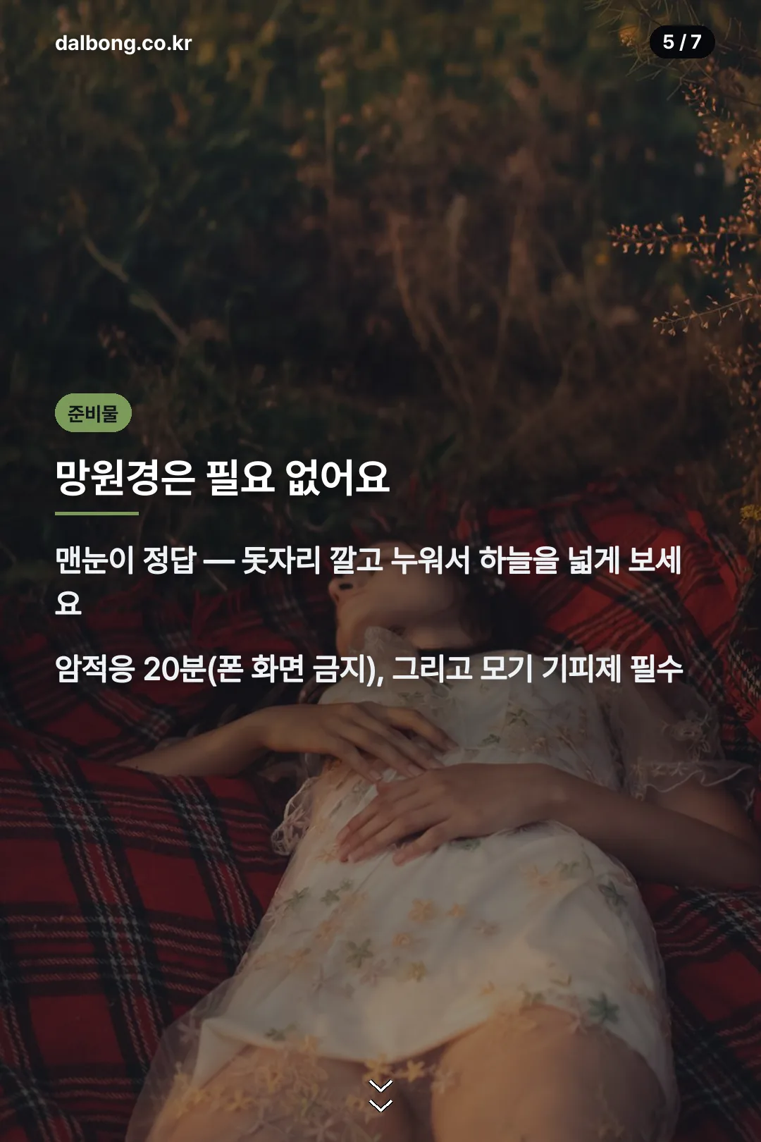 유성우 준비물과 관측 요령 카드