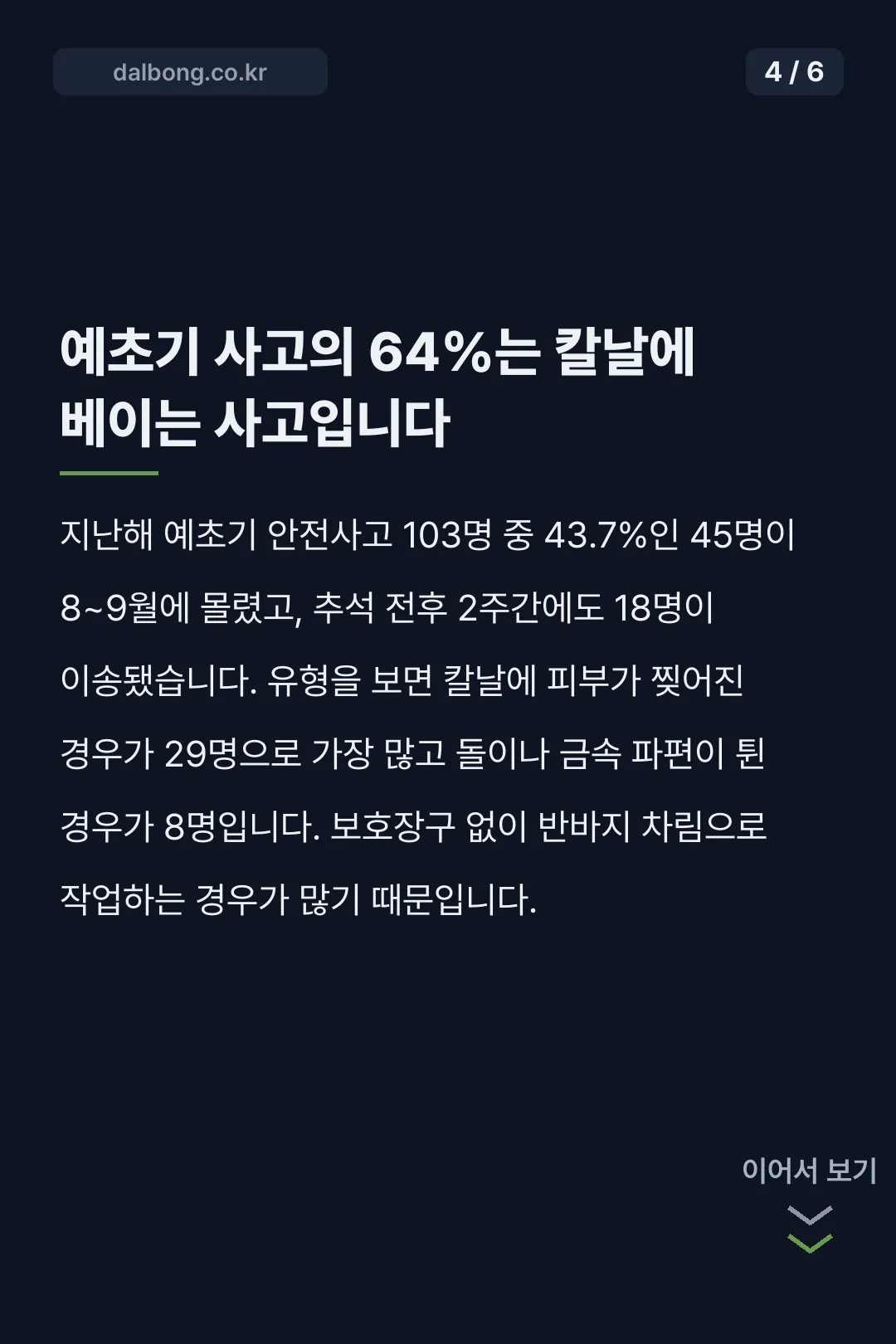 성묘 벌초 안전 주의사항 카드뉴스 4