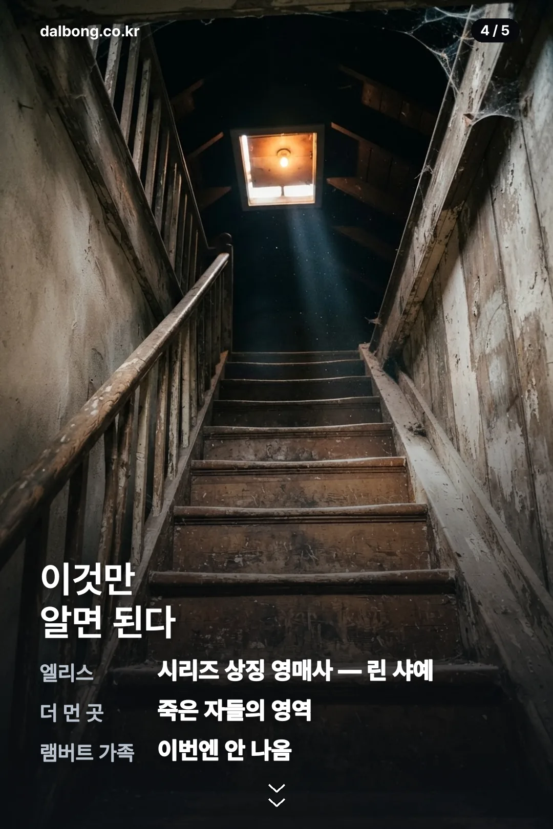 인시디어스 정보 카드 4