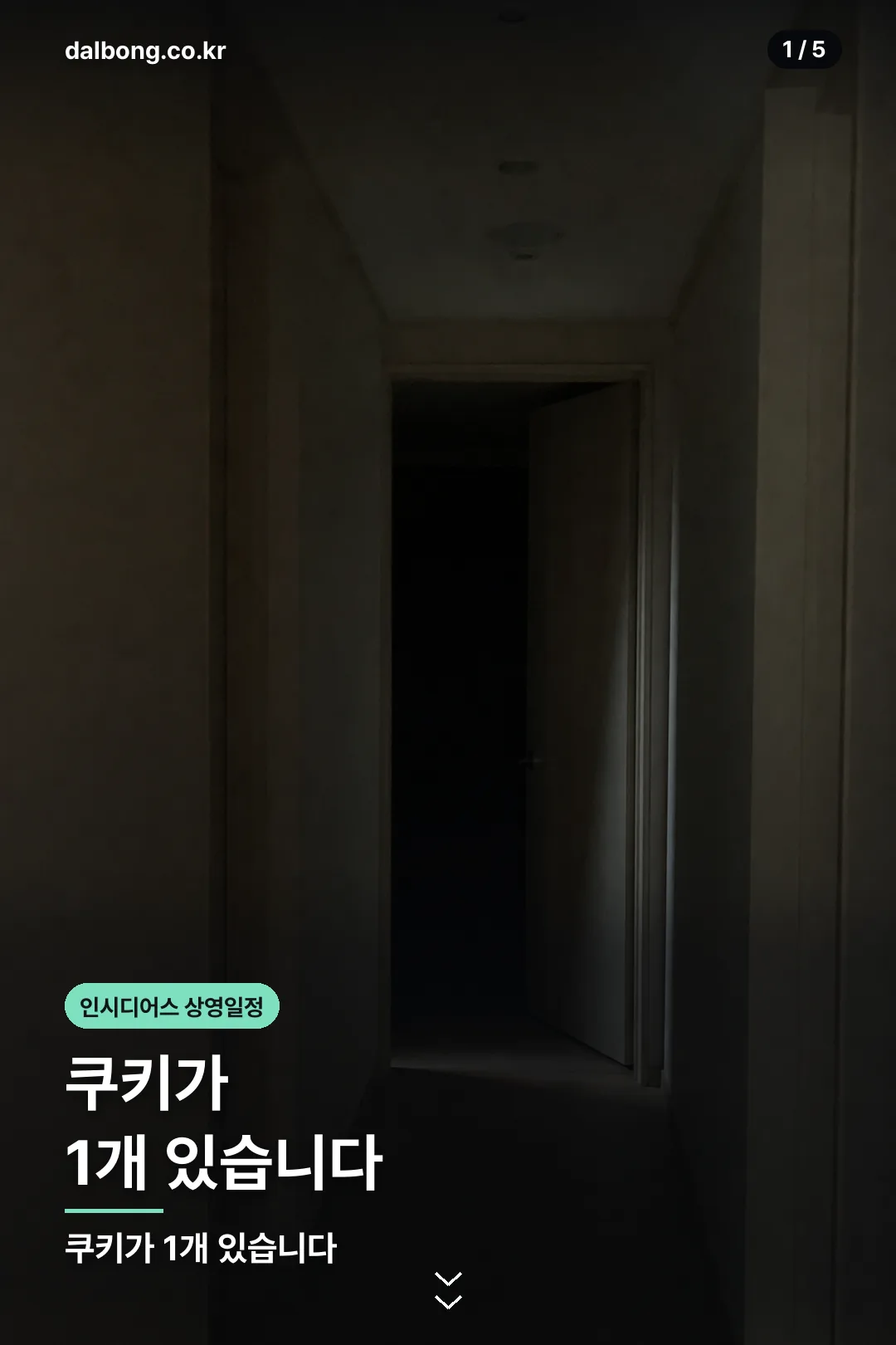 인시디어스 상영시간과 쿠키 안내 카드 1