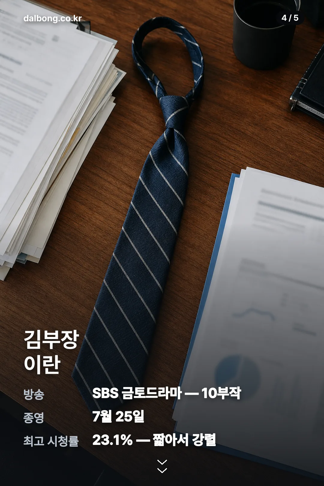 김부장 더 유니버스 | 7월 31일·8월 1일 2부작, 지금은 다시보기로 5 김부장 더 유니버스 방송 정보 카드 4