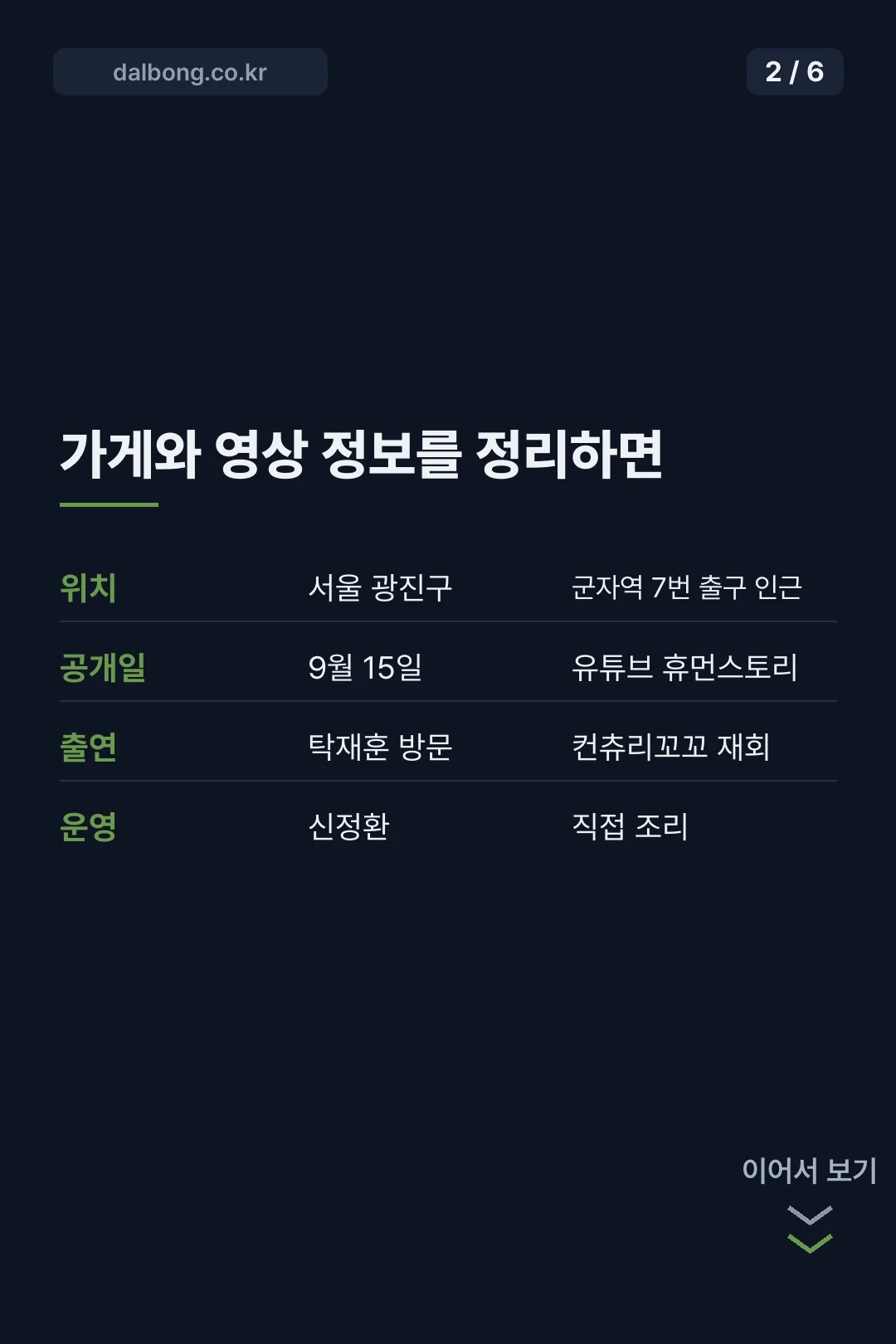 신정환 닭갈비집 카드뉴스 2