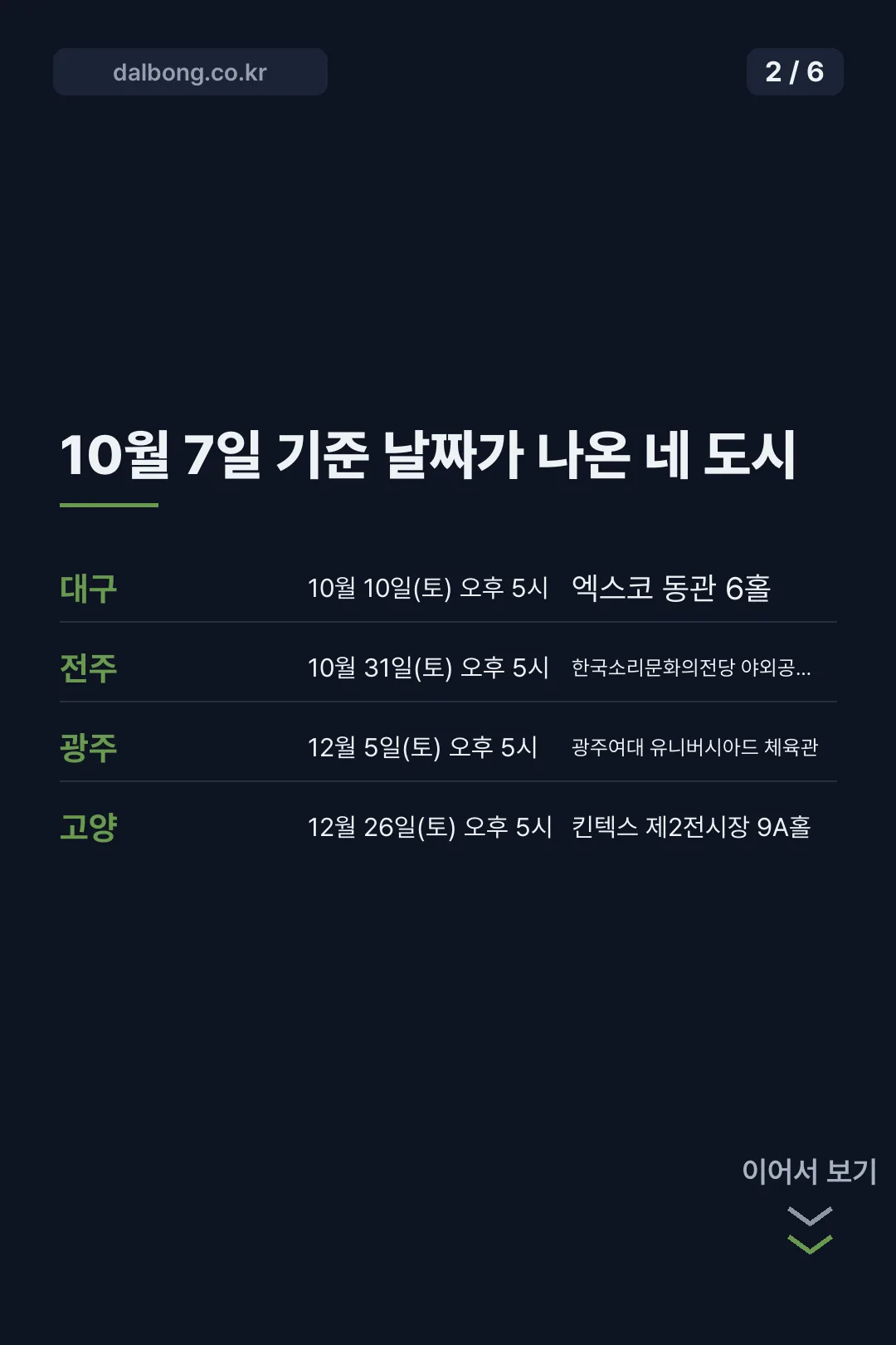 김건모 35주년 콘서트 일정 카드뉴스 2